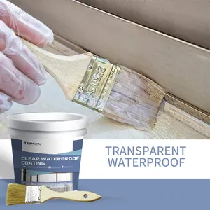 Anti leakage clear transparent roof acrylic waterproof coating glue for corrugated roofing sheet with brush
