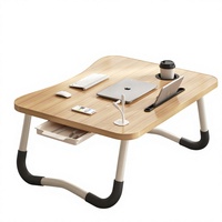 Table de lit pliable réglable en hauteur, petit plateau de lit, support pour ordinateur portable, idéal pour étudiants, dortoir, chambre, bureau à domicile