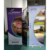 Bannière publicitaire enroulable personnalisée 80x200cm, prix d'usine, présentoir rétractable, bannière pop-up, bannière déroulante avec support