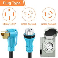 50 Ampere Generator Verlängerung kabel 25 Fuß Generator kabel 125V/250V 12500W Generator Netz kabel NEMA 14-50P/SS2-50R