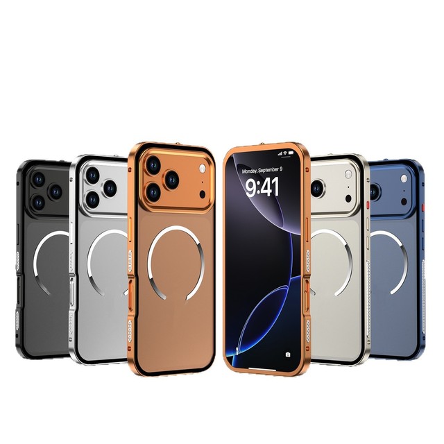High Quality Aluminum Metal Frame Electroplate Protective Phone Case for iPhone 17 Pro Max Mobile Accessory Lens protection