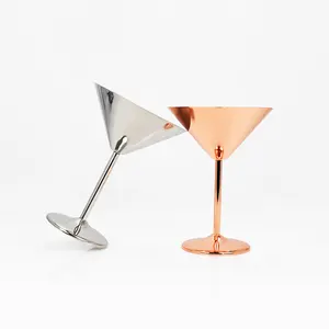 Wijnglazen Cocktail Glazen Rose Goud Duurzaam Roestvrij Staal Morden Luxe Voor Partij Fabriek Groothandel 304 Sus 250 Ml Cn; Gua