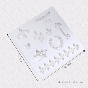 Moule en silicone multi-couronnes en forme de cœur pour clés, outil de décoration de gâteaux, pâte à <span class=keywords><strong>sucre</strong></span>, DIY pour la cuisine - Product Image 2