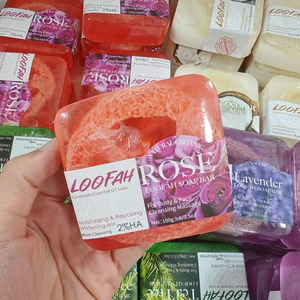 Handmade Loofah <b>Soap</b> for Face Body Organic Whitening and <b>Exfoliating</b> <b>Soap</b> <b>Bars</b> With Milk Honey - Product Image 3