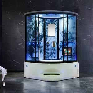 Cabina de <span class=keywords><strong>Ducha</strong></span> de Vapor con Hidromasaje de Lujo <span class=keywords><strong>Italiano</strong></span> y Radio FM con Placa Trasera de Losa de Último Diseño - Product Image 6