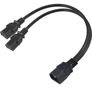 2 * C13 à C14 répartiteur Types Y câble 220V 230 Volt H05vv-F 3G1.0Mm Cordon d'alimentation