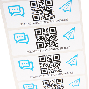 Custom <strong>Strong</strong> Self <strong>Adhesive</strong> Clear Security Tamper Resistant Unique PET <strong>Vinyl</strong> Water Proof QR Code <strong>Sticker</strong> - Product Image 5