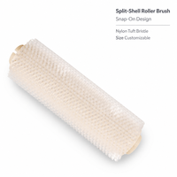 Brosse à rouleau à coque fendue, poils en nylon, brosse cylindrique à clipser, brosse de nettoyage industrielle, taille personnalisée