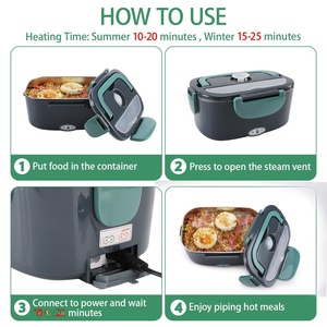 Boîte à lunch chauffante électrique portable personnalisée 12V 110V 220V pour la maison - Product Image 4
