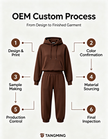 Ensemble de survêtement 2 pièces personnalisé pour femme en molleton bouclette épais, comprenant un sweat à capuche oversize et un pantalon de jogging, tenue de sport décontractée