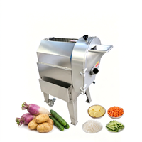 Machine à couper les légumes et les fruits multifonctionnelle automatique en acier inoxydable, trancheuse, hachoir, coupe-dés, râpe électrique pour la cuisine
