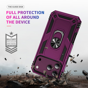 Nueva Funda Protectora para Teléfono con Anillo de Soporte para <span class=keywords><strong>iPhone</strong></span> 18 Pro Max, PU+PC, Resistente a Impactos, para <span class=keywords><strong>iPhone</strong></span> 18 17 16 15 - Product Image 2