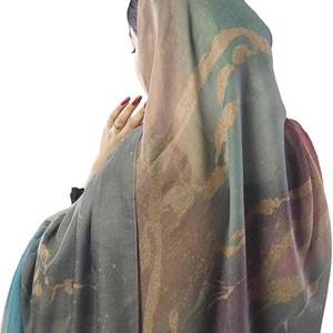 Hijab en modal imprimé de qualité supérieure, châle ethnique respirant à motifs aquarelle très prisé - Product Image 2