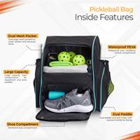 Sac à dos de pickleball imperméable grande capacité pour hommes ou femmes avec compartiment à chaussures