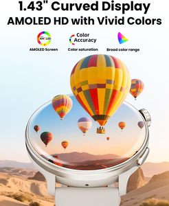 Reloj Inteligente Deportivo de Alta Calidad con Pantalla AMOLED HD Redonda, GPS, Brújula, Resistencia al Agua IP68, para Actividades al Aire Libre - Product Image 2