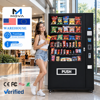 Distributeur automatique de boissons et d'aliments de taille moyenne avec écran LCD, capacité de 300 à 600 articles, surveillance à distance via 4G LTE pour la vente au détail