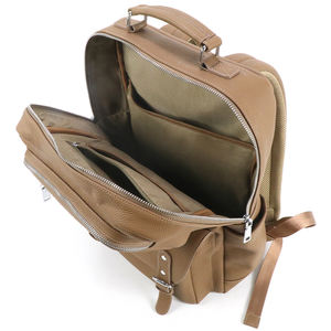 OEM PU Leather Laptop <b>Backpack</b> Business Travel <b>Backpack</b> Multi Pocket <b>Large</b> Capacity Private Label Factory - Product Image 3