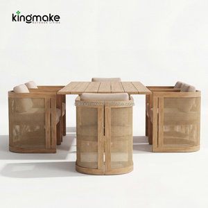 Muebles de Exterior Personalizados, Juego de Mesa y Sillas de Jardín de Gran Tamaño, Juego de Comedor de Patio con Sillas de Malla Estilo Textilene de Alta Gama - Product Image 3
