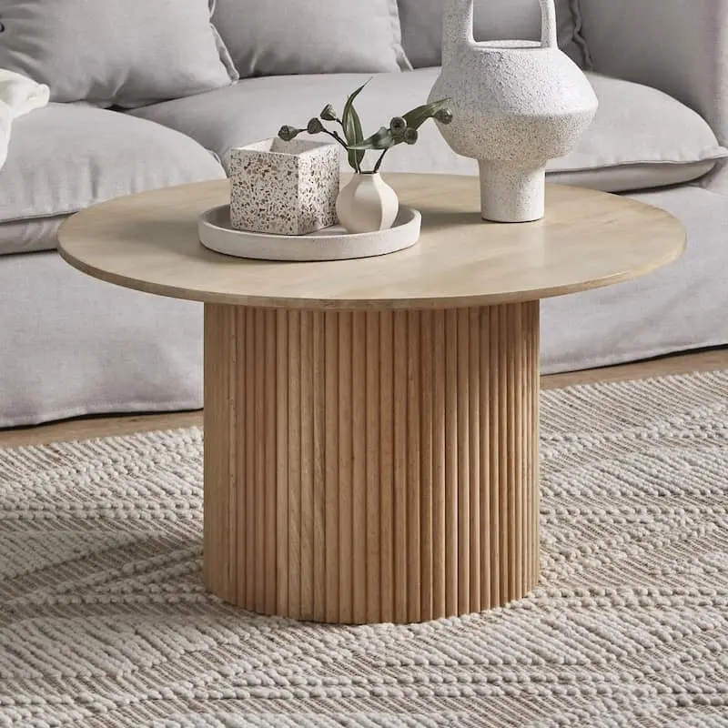 Sala estar mesa café madeira mesa café redonda madeira mobília evento mesa madeira partido