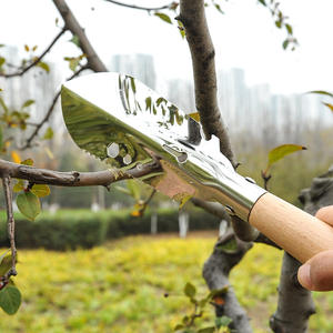 Pala Multifunción Doble de Acero Inoxidable con Mango de Madera de 17 Pulgadas, Herramienta de Jardín para Uso en Exteriores - Product Image 2