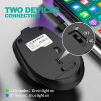 Souris de jeu sans fil 2,4 G portable à double mode, rechargeable, pour ordinateur portable et bureau – Meilleure vente