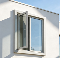 Fournisseur de fenêtres à battants en PU, fabrication de fenêtres anti-ouragan et anti-moustiques, coupe-vent, étanches, design moderne pour la maison