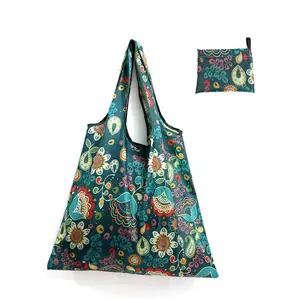 DICHOS New Large Capacity Waterproof Polyester Drawstring Shopping Bag Foldable and Logo Printable Advertising Gift Bag