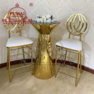 Cóctel DE BODA Barril dorado Mesa de Bar Mesa DE BODA alta Mesa de postre de exhibición - Product Image 2