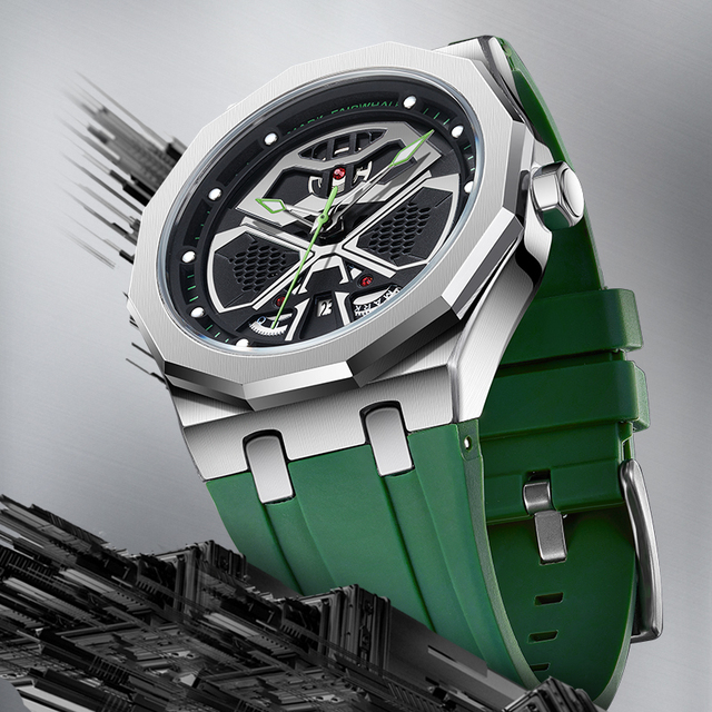 Mark Fairwhale Custom Logo 2023 Mens Top Brand Luxury Sport Quartz 3ATM Waterproof Stainless Steel Quartz Watch for Men FW-5590