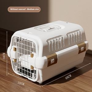 Portador de mascotas de material ABS portátil con certificado CE, cierre de botón, jaula de envío para perros y gatos, caja de avión, uso en coche y avión - Product Image 6