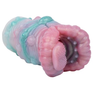 Masturbador Masculino de Silicona G6507 con Forma de Pene de Lombriz Marina Colorida, Vagina Animal Ultra Realista para Hombres, Masturbador de Bolsillo - Product Image 3