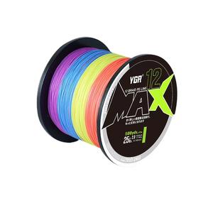 Ligne de pêche flottante tressée en polyéthylène YGR MAX 100m 12 brins, écologique, haute résistance pour la pêche à la truite, au poisson-chat et au bar en rivière - Product Image 1