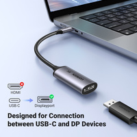 Adaptateur UGREEN USB C vers DisplayPort 1.4 8K pour iPhone 15, Macbook Pro, iPad, câble adaptateur USB Type C vers DP1.4 8K, 32,4 Gbps, 8K/60Hz
