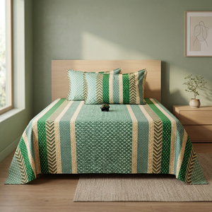 Multi-Colour Discharge Print Bedding Set 100% Cotton Floral Pattern <b>King</b> <b>Size</b> for Home Hotel - Product Image 3