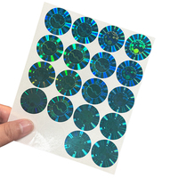 Pegatinas holográficas de autenticidad 5x7, hilo de seguridad troquelado personalizado, Material PET para reloj inteligente y sombrero, uso de gotas para ojos