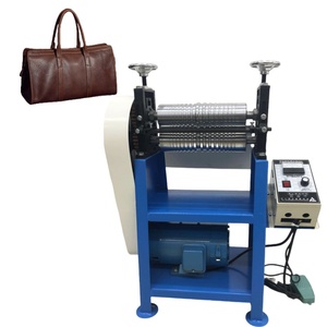 Máquina de laminación de cuero con presión cilíndrica y cinta ajustable de velocidad dinámica para tirar de correas de hombro - Product Image 5