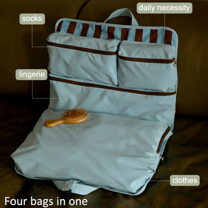 Xách Tay 4-Trong-1 Du Lịch Lưu Trữ Túi Treo Công Suất Lớn Có Thể Gập Lại Polyester Quần Áo Organizer Dây Kéo Lưu Trữ Đóng Cửa Túi - Product Image 3