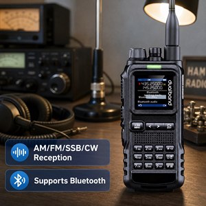 SenHaiX SHX-8650 Walkie Talkie de Doble Banda, Radio Bidireccional de Alta Potencia de 5W, Banda Aérea, Alerta de Emergencia SOS, Audio Bluetooth - Product Image 3