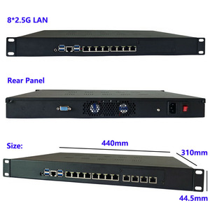 Serveur 1U en rack Intel Xeon E5 V3 V4 avec 12 ports LAN 2.5G I226 et double port SFP+ 2x10G, compatible Mikrotik <span class=keywords><strong>Sophos</strong></span> pour pare-feu, routeur, VPN - Product Image 3