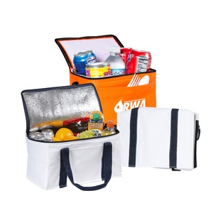 Free Sample Custom Non-woven Insulated Thermal Lunch Bag 6 12 <b>Can</b> Wine <b>Cooler</b> Bag for Car Travel - Product Image 1