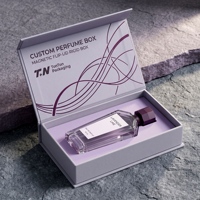 Coffret cadeau de parfum violet personnalisé et boîte magnétique pour parfum avec boîte en papier pour collection de parfums et boîte d'emballage pour parfum