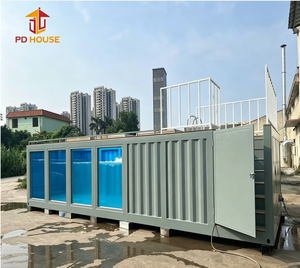 <span class=keywords><strong>Piscine</strong></span> gonflable modifiée pour resort mobile en conteneur, avec éclairage, galvanisée, renforcée, isolée thermiquement, spa de nage et échelle - Product Image 1