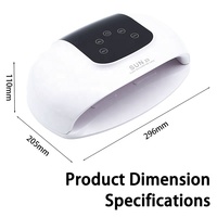 Sèche-ongles UV LED 298W 72 perles avec capteur automatique, lampe à gel à séchage rapide pour manucure en salon, lumière de photothérapie