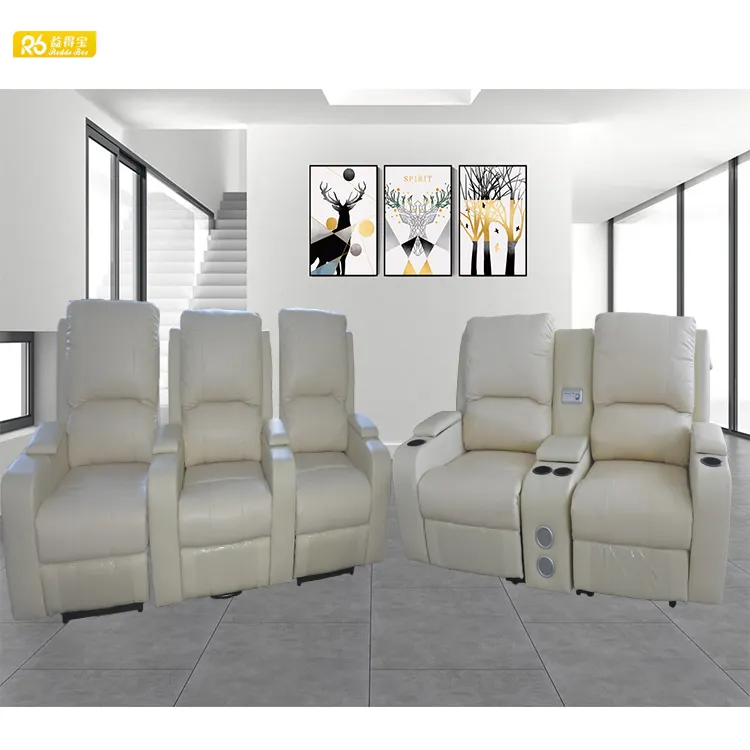 Redde Boo – meubles de ville modernes, ensemble de canapés inclinables sectionnels à 5 places, gris Offre Spéciale, 8924