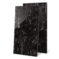 Carrelage en porcelaine imitation marbre noir Laurent 600x1200mm, veinage blanc, imperméable, antidérapant, moderne, pour salle de bain, salle à manger, sol, mur, salon