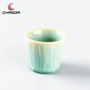 일본식 장식 라이트 그린 도자기 와인 컵 소용량 90 ML 세라믹 컵