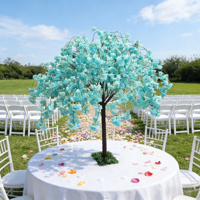 Arbre artificiel en soie à fleurs de cerisier, centre de table pour mariages en intérieur, Saint-Valentin, Halloween, Nouvel An