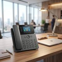 Combiné sans fil Fanvil V62 PRO, téléphone IP Gigabit, écran couleur 2,8 pouces, 21 touches DSS, conférence 6 voies, PoE VoIP SIP, 12 lignes SIP