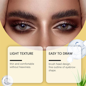 Gel teinté pour sourcils Zephoco, waterproof, longue tenue, maquillage, brun clair, brun foncé, gris, crème colorante pour sourcils - Product Image 3