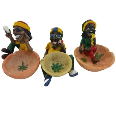 흡연 수지 애쉬 트레이 자메이카 잎 혁신적인 수출 수지 도매 선물 성격 절묘한